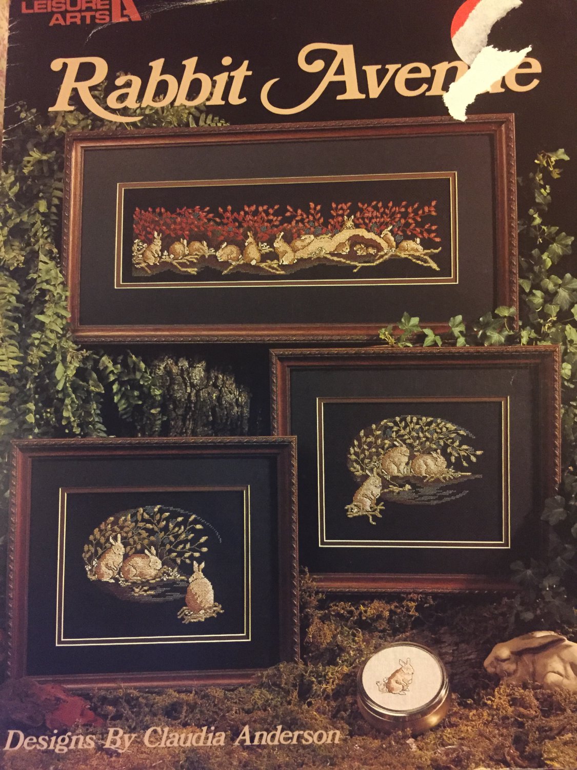 Rabbit Avenue Cross Stitch Pattern  Leisure Arts Leaflet 586 Claudia Anderson