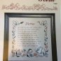 Mother´ś Poem Cross My Heart Cross Stitch Chart CSL5
