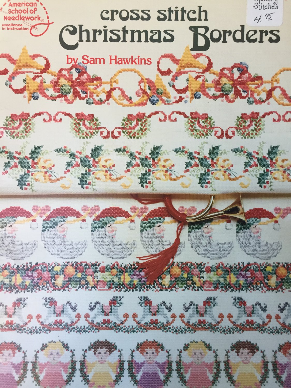 American School of Needlework Cross Stitch Christmas Borders by Sam Hawkins 3548