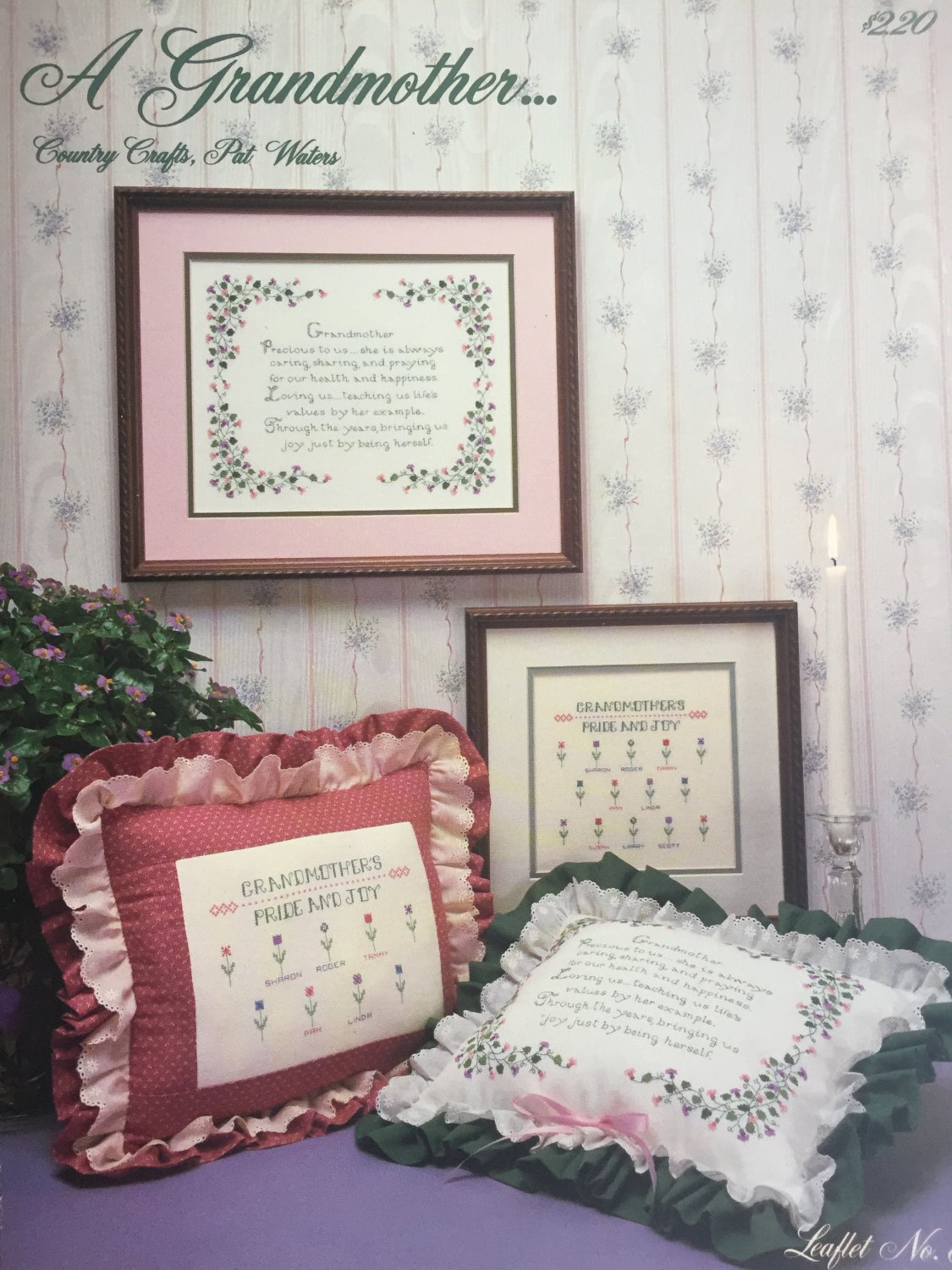 Grandmother Tribute Sampler Cross Stitch Chart by Pat Waters Country Crafts