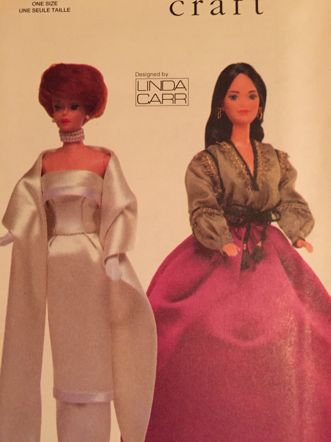 Vogue Sewing Pattern 7222 LINDA CARR 1960/1970 Doll Gowns Sewing Pattern 11 1/2 Inch Dolls