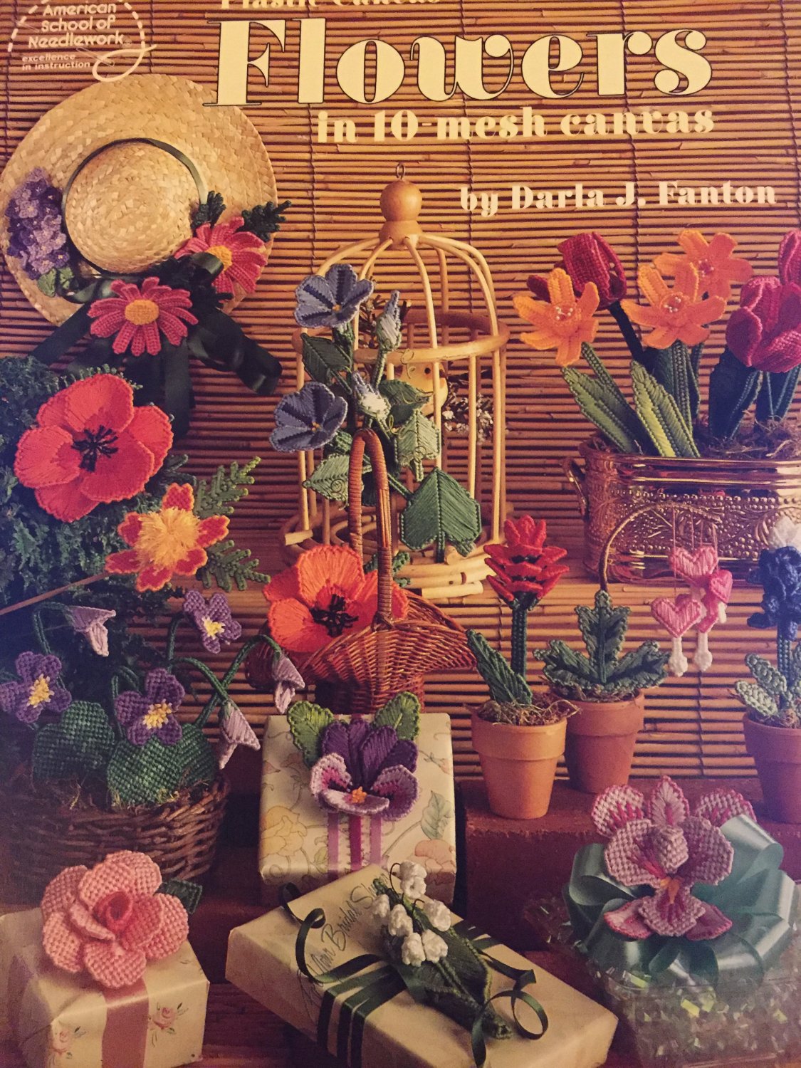 Flowers Plastic Canvas Pattern Book, American School of Needlework #3131
