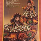 Autumn Leaves Pillow Doll, Music Box Doll, or Bed Doll Crochet Pattern Fibre Craft FCM198