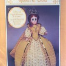 Queen of Gold Doll Gown for 15¨ doll Crochet Pattern Fibre Craft FCM244