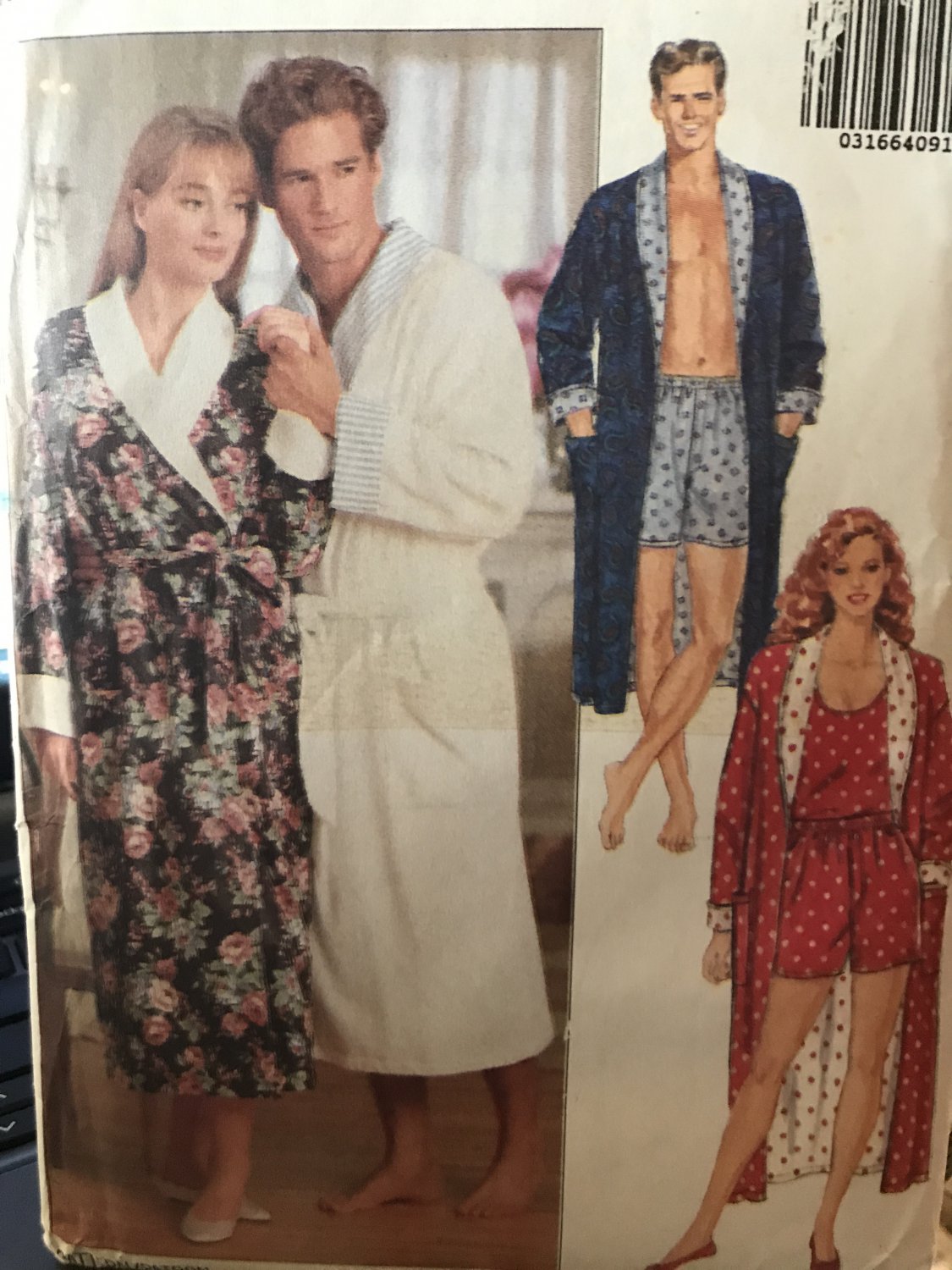 Butterick 5189 Mens Womens Easy Robe Shorts Tank Top Sewing Pattern Size LG XL Bust Chest 42-48