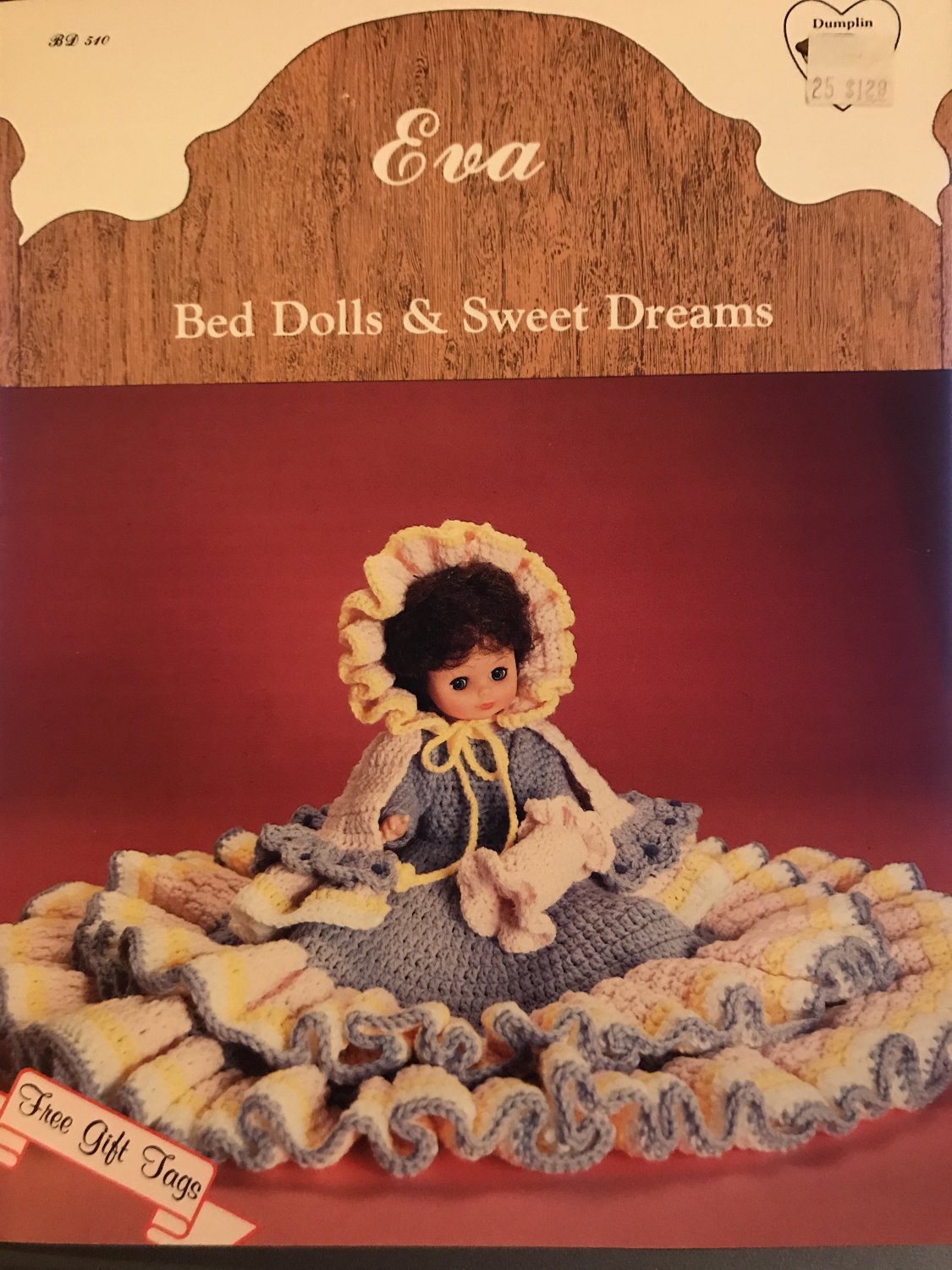 EVA Bed doll gown Crochet Pattern Dumplin Design BD540 13" or 14" Doll