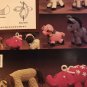Crocheted Critters Leisure Arts 109 toy animals, pig, kitten, lamb, donkey, elephant, horse