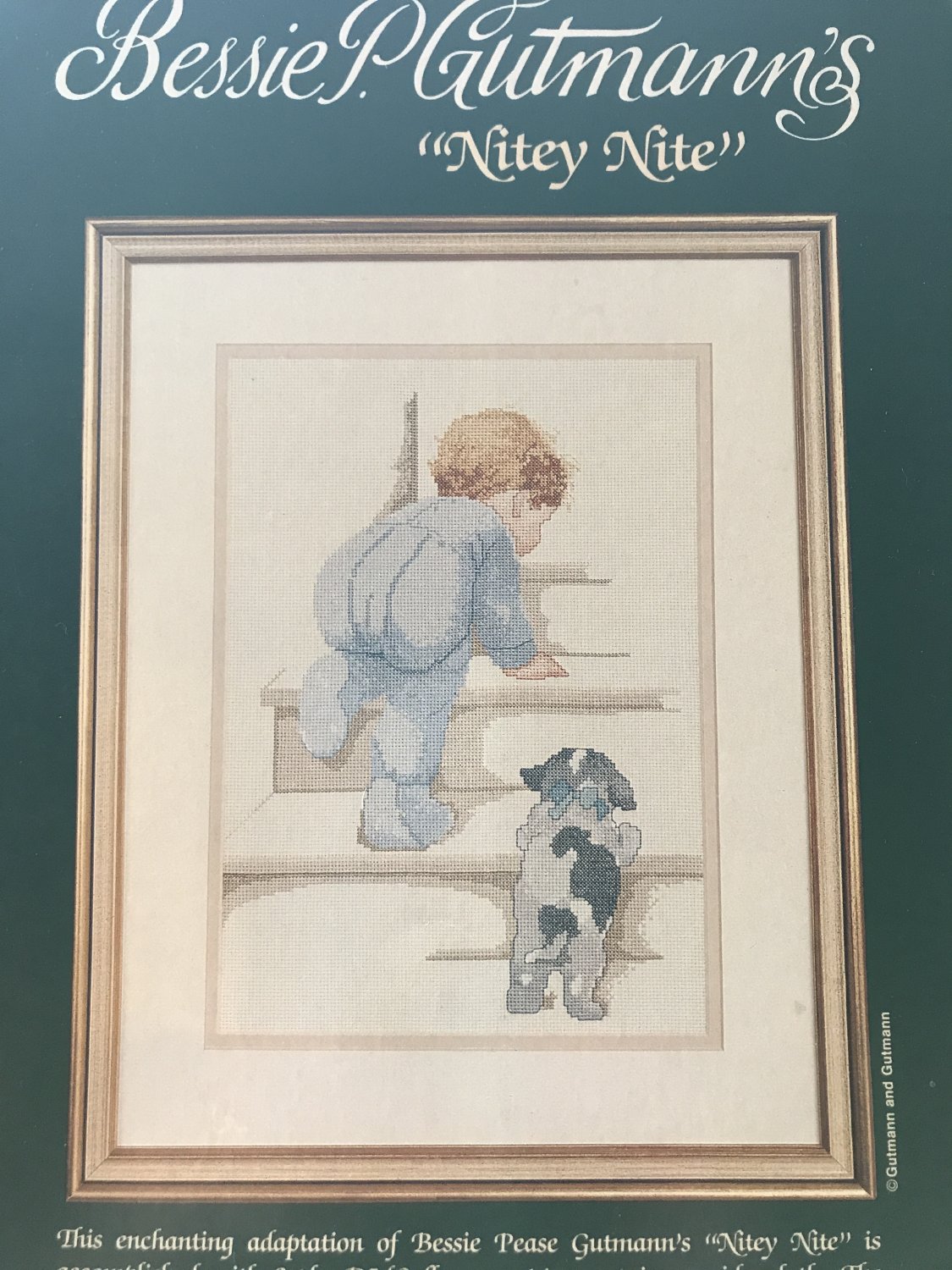 Bessie P. Gutmann's NITEY NITE counted cross stitch leaflet 84011