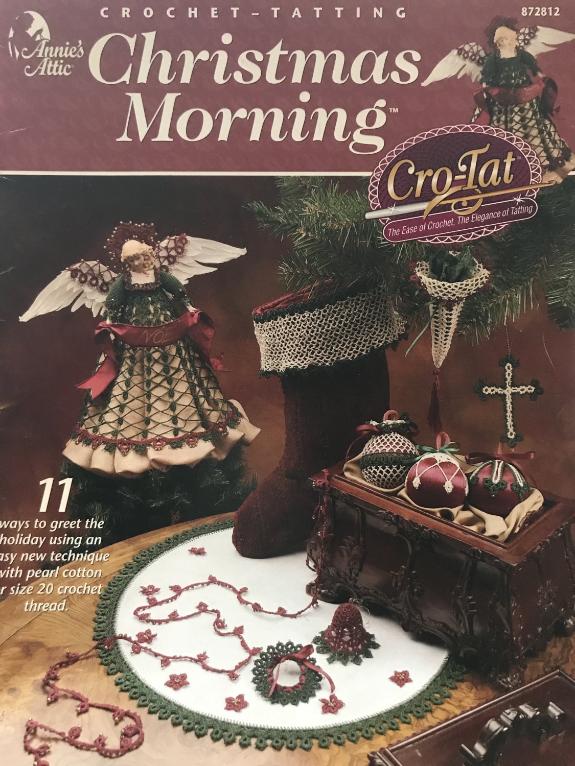 Christmas Morning Crochet Tatting Cro-Tat Pattern Annie's Attic 872812