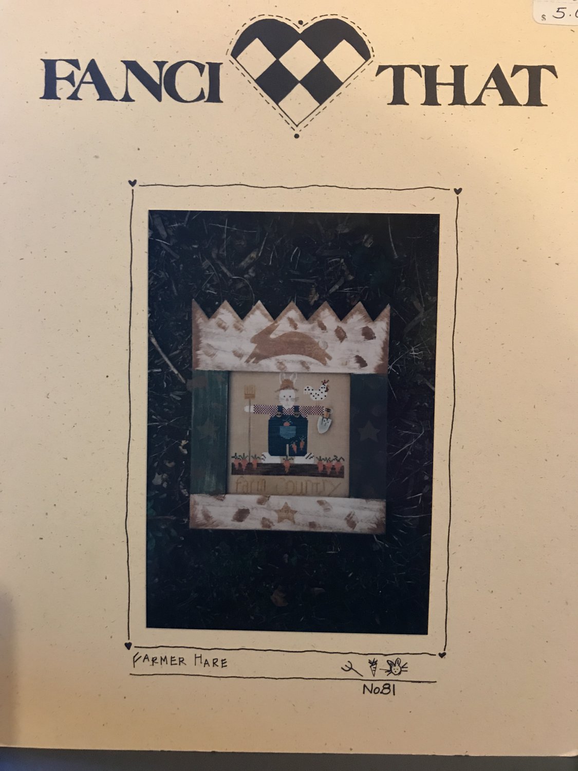 Fanci That Farmer Hare Counted Cross Stitch Pattern No. 81