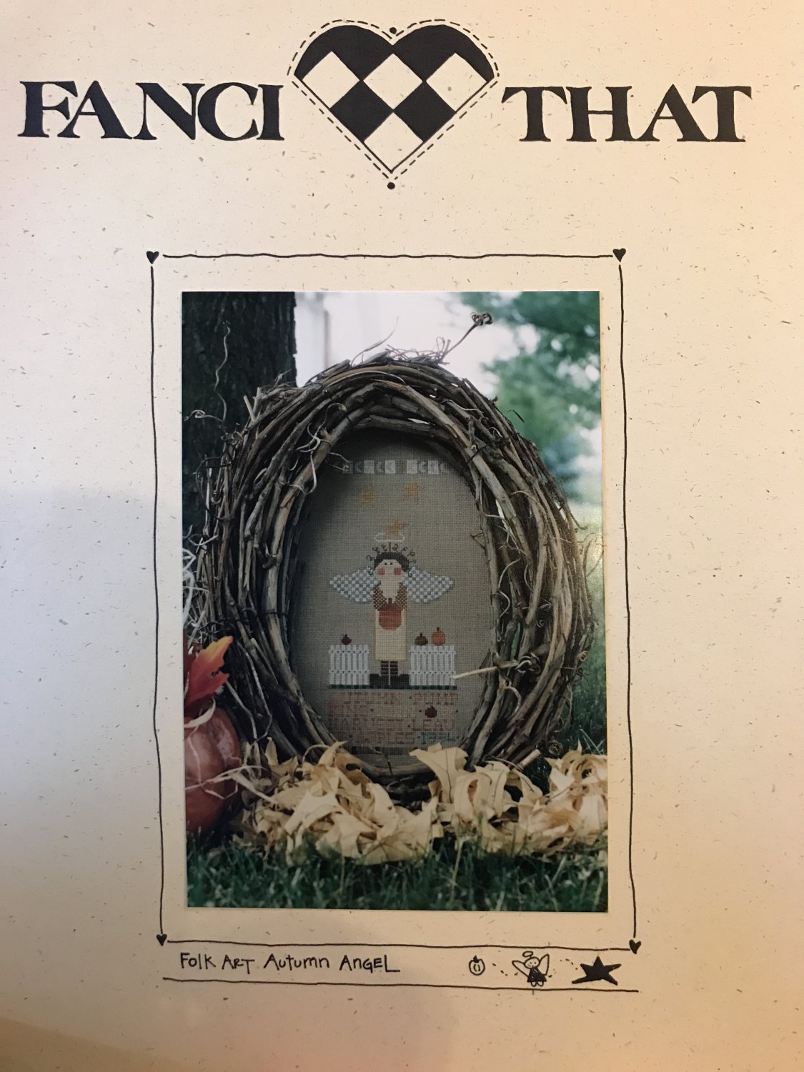 Fanci That Folk Art Autumn Angel Counted Cross Stitch Pattern