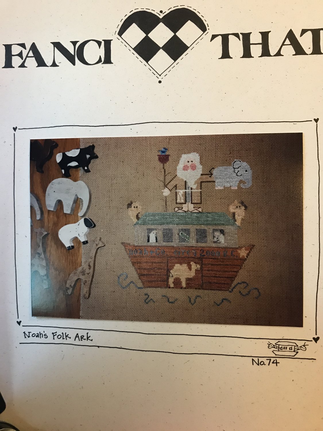 Fanci That Noahs Folk Ark Counted Cross Stitch Pattern no. 74