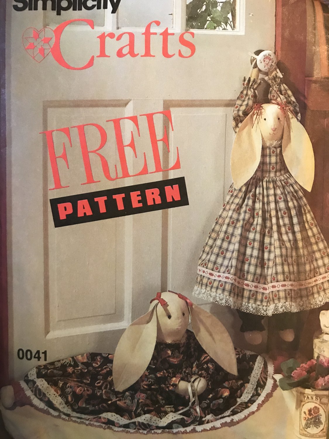 Simplicity Sewing Pattern 0041 Bunny Draftstopper for doors up to 34 inches Wide