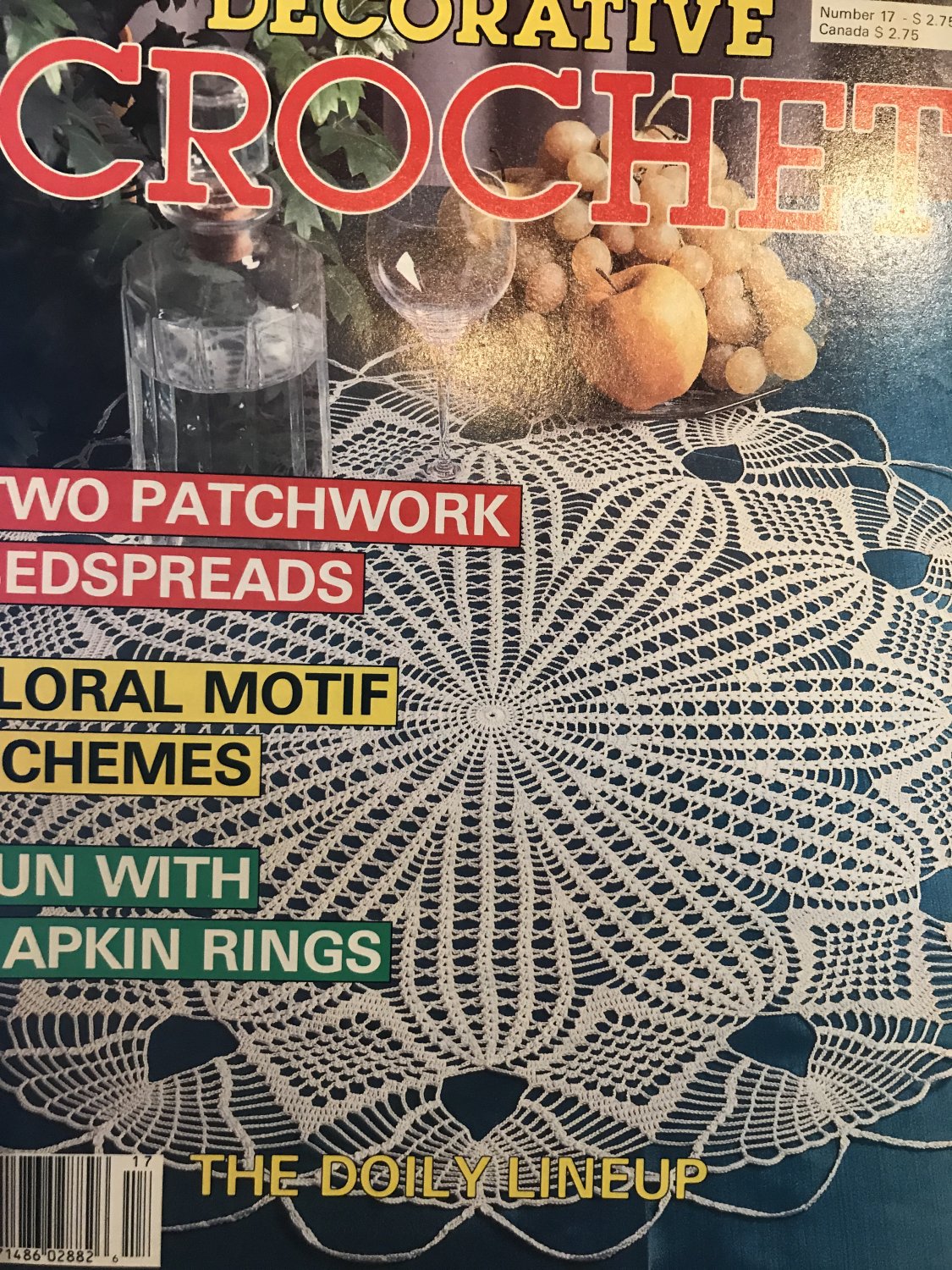 Decorative Crochet Magazine 17 September 1990  doilies, bedspread thread crochet
