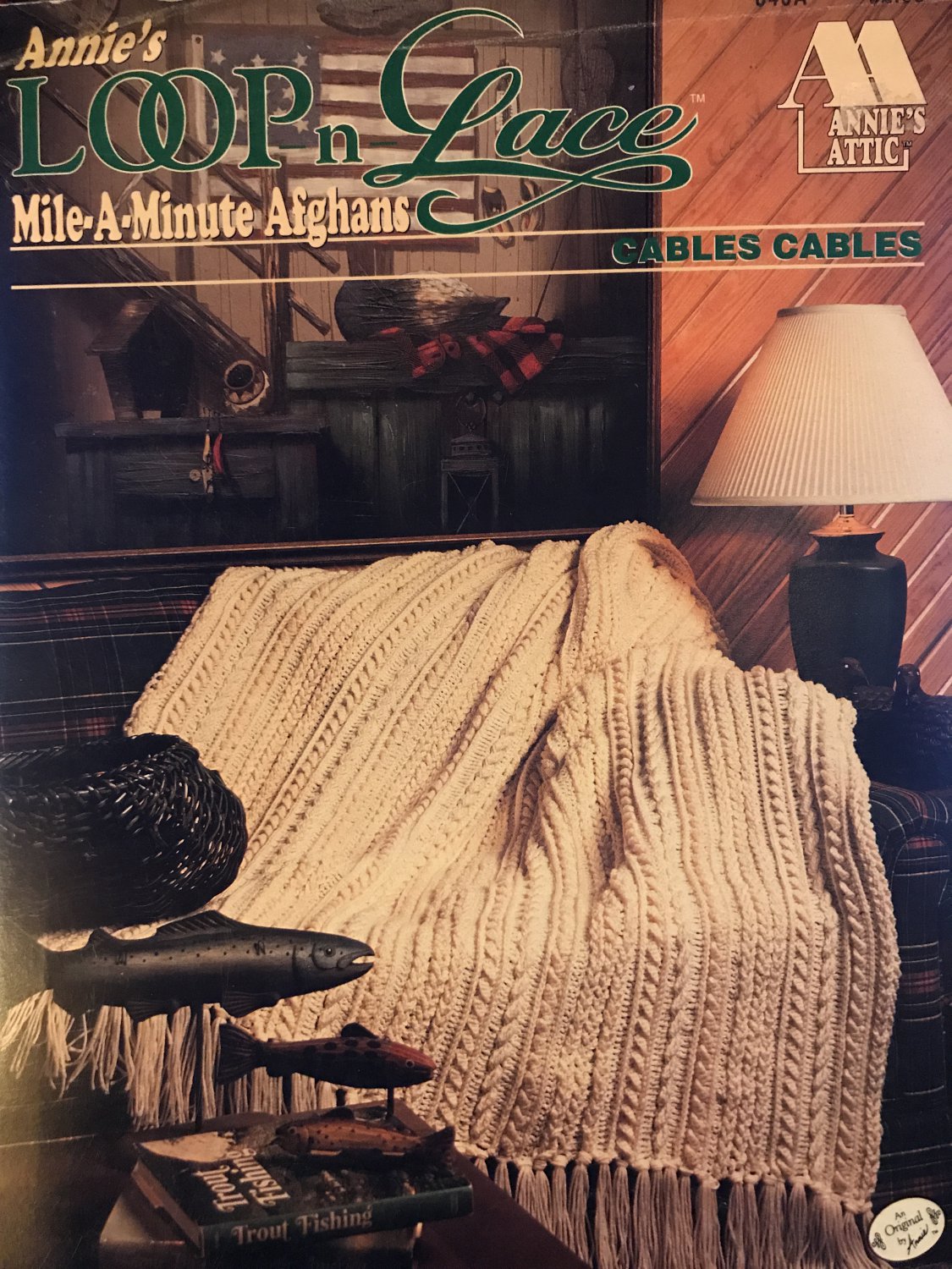 Annies Attic 846A Mile-A-Minute Loop n Lace Cables Cables Crochet Pattern