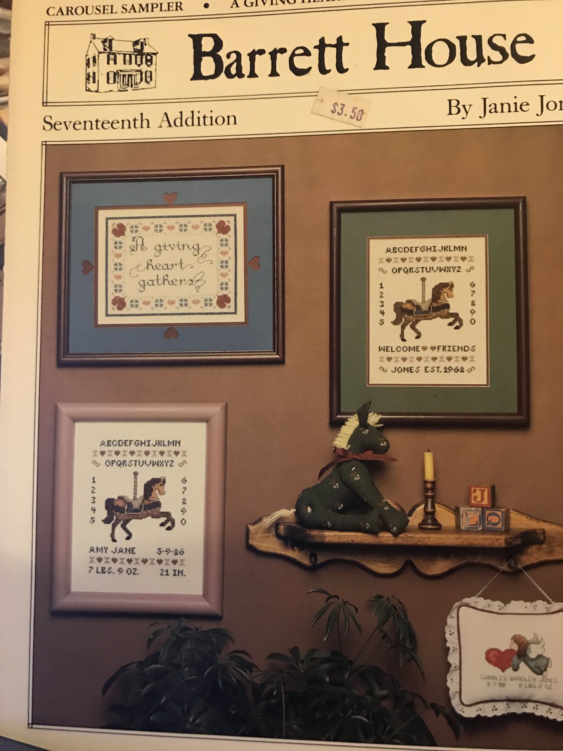 Barrett House Seventeenth Addition Carousel Sampler Cross stitch Pattern