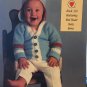 Red Heart book 320 Baby Talk knitting and crochet pattern for layettes, bunting, afghans, booties
