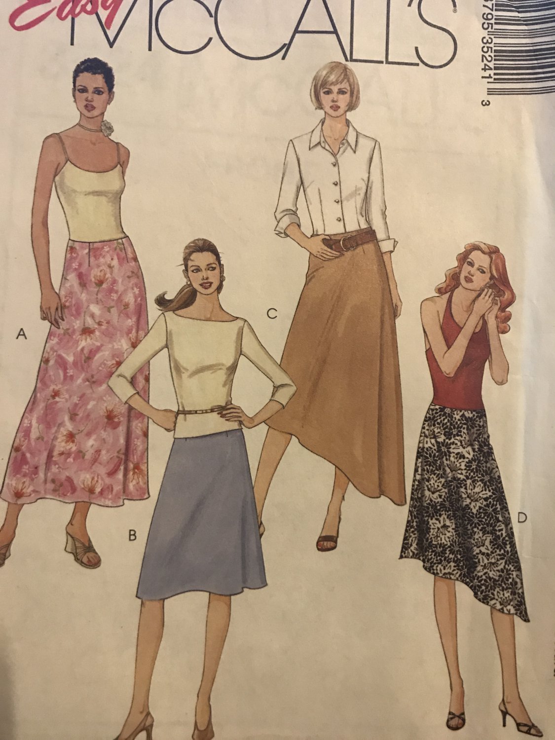 McCall's 3524 Misses' Skirt in 4 lengths Sewing Pattern Size 4 6 10 12
