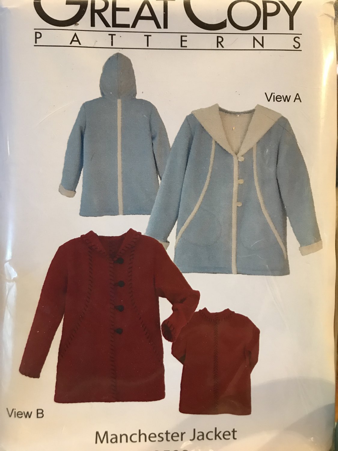 Great Copy Patterns 2500 Manchester Jacket Sewing Pattern size XSmall to XXL