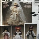 McCall's 5907 Victorian Doll Clothes for 13", 14" & 16" Dolls Sewing Pattern