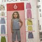 McCalls 5031 Toddlers' Top Shorts Capris Sewing Pattern Size 1 2 3