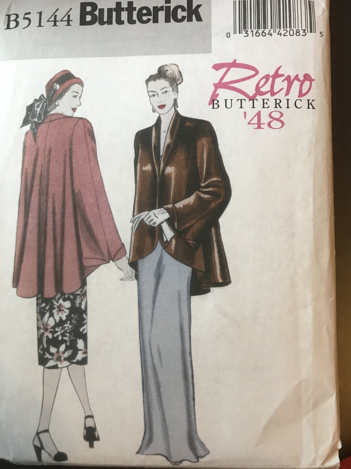 BUTTERICK PATTERNS 5144 B5144 Misses' Jacket, Size F5 (16-18-20-22-24) Sewing Pattern