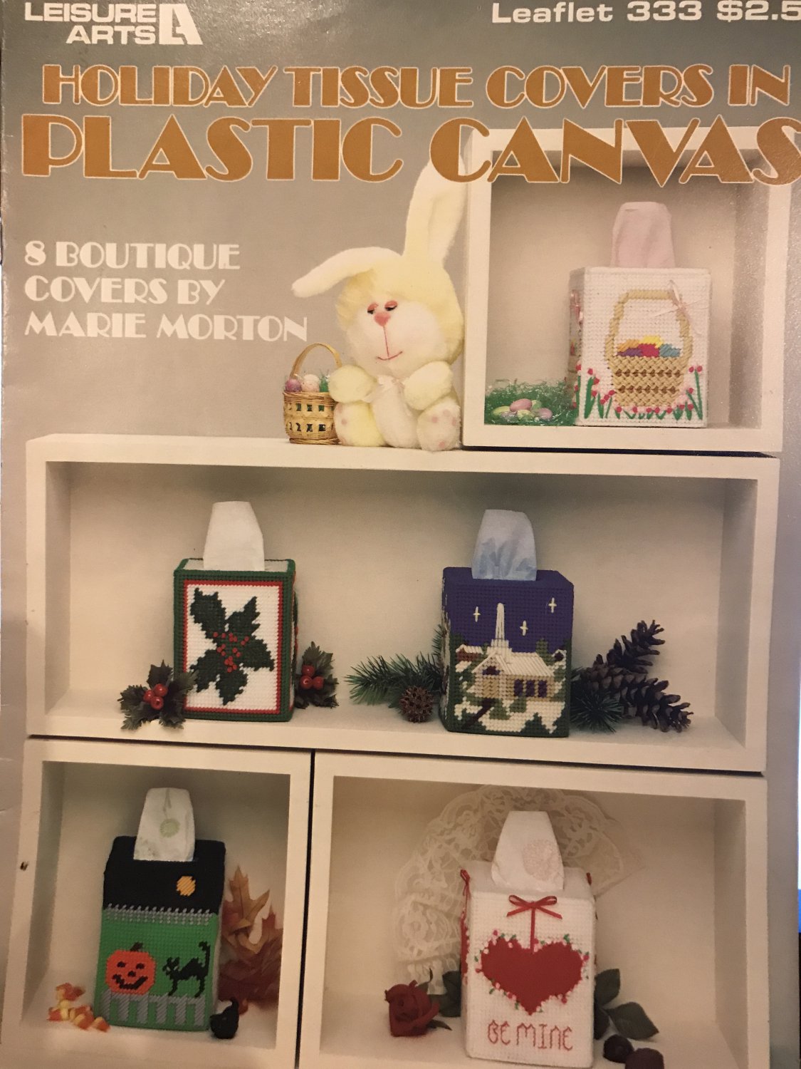 Holiday Tissue Covers Boutique Plastic Canvas Pattern Leisure Arts 333