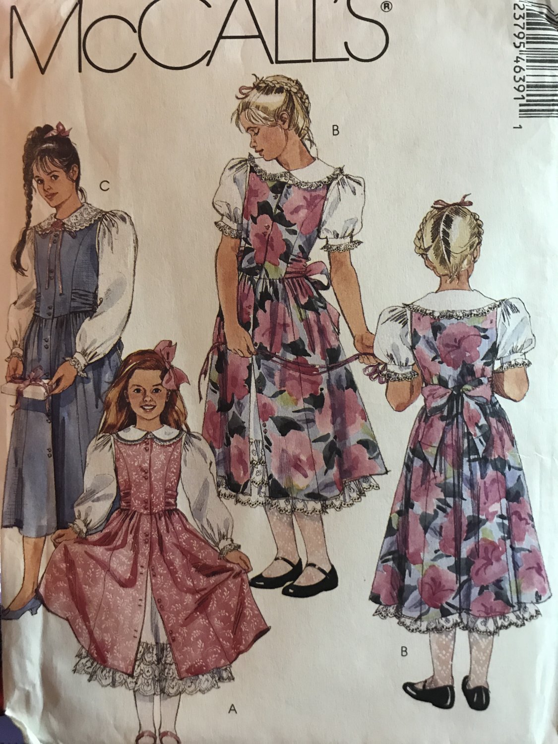 Simplicity 4639 Girls' Jumper Blouses and Petticoat sewing pattern size 7