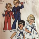 Simplicity 9947 Toddlers' Sailor Bell-Bottom Jumpsuit in Two Lengths & Dress Sewing Pattern SZ 3 Simplicity 9947 Toddlers' Sailor Bell-Bottom Jumpsuit in Two Lengths & Dress Sewing Pattern SZ 3