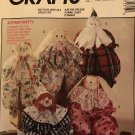 McCall's 5636 717 Block Dolls Package bear, rabbit, clown, girl or Santa doll Sewing Pattern