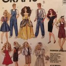 McCall's 6317 Fashion Doll Clothes Sewing Pattern from 1993