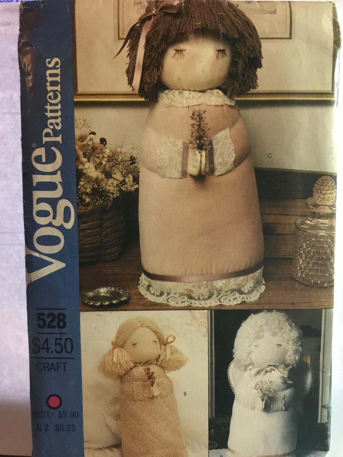 Vogue 8288 528 Stuffed Decorative Doll Angel, Girl Sewing Pattern