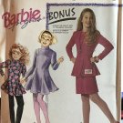 Simplicity 7464 Barbie for Girls Dress, top, jacket, skirt, leggings size 7 -14 sewing pattern