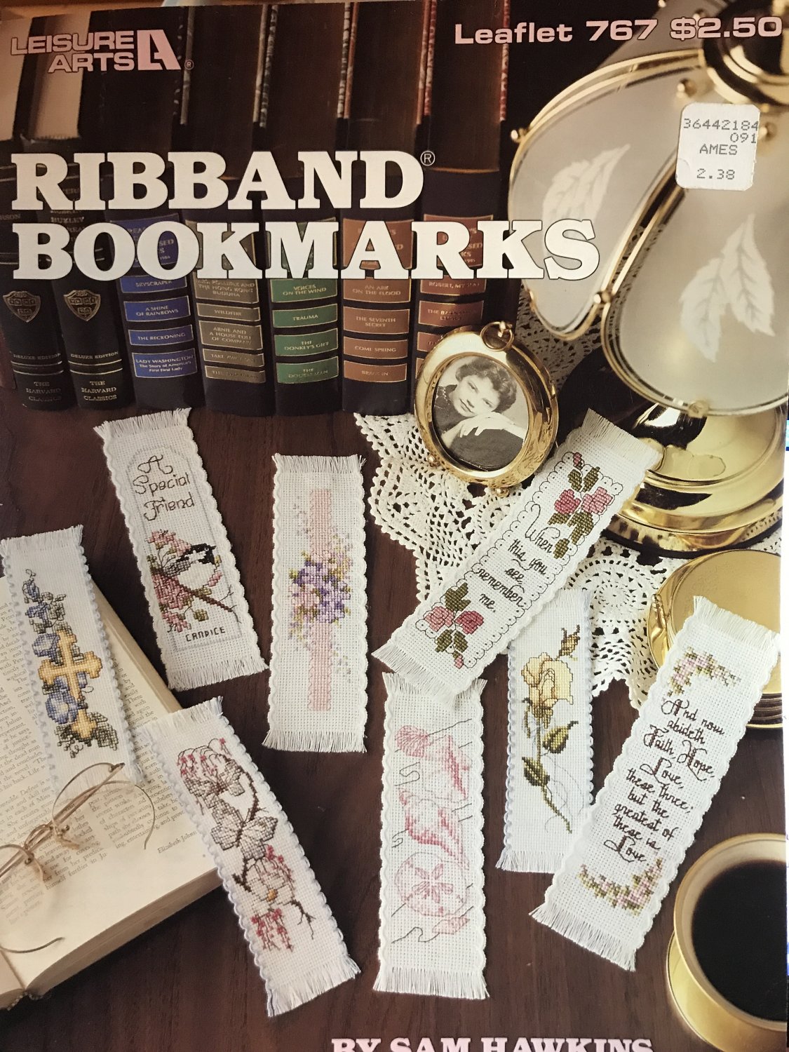 Ribband Bookmarks Cross Stitch Pattern 8 designs Leisure Arts Leaflet 767 by Sam Hawkins