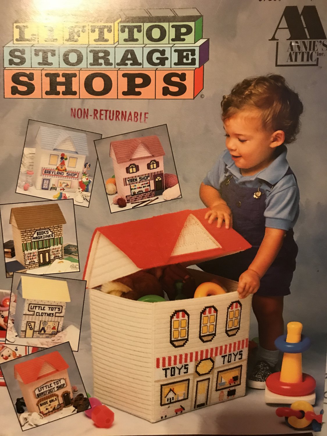 Lift Top Storage Shops Platic Canvas Toy Box Annie's Attic 87S30