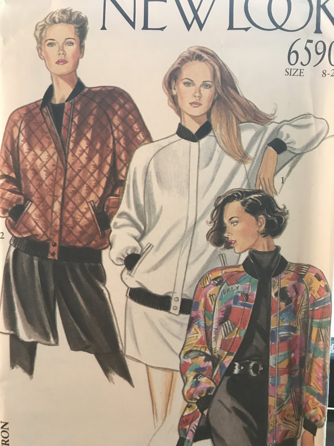 Simplicity New Look 6590 Misses' Bomber Style Jacket Sewing Pattern size 8 - 20