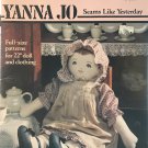 Yanna Jo Doll and her Clothing 22" Sewing Pattern Leaflet Leisure Arts #1267