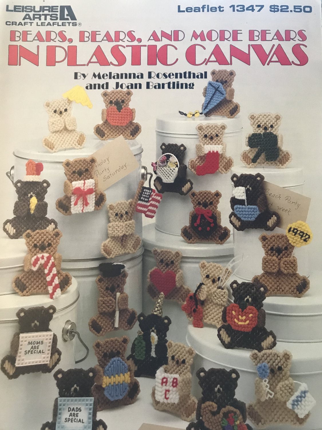 Bears, Bears and More Bears in Plastic Canvas Leisure Arts Leaflet 1347
