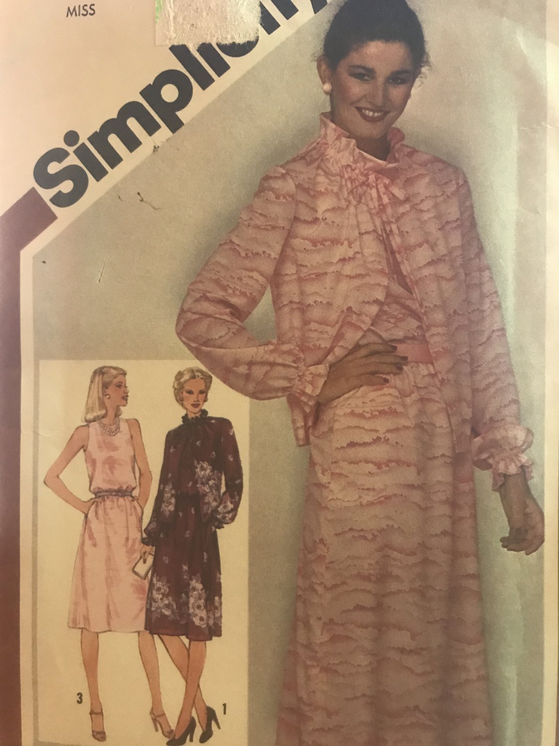 Simplicity 9945 Misses' Dress with cut-in armholes and unlined Jacket Sewing Pattern size 10