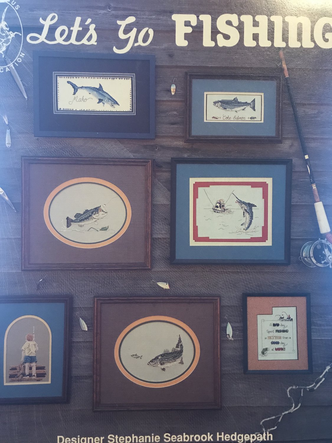 Let's Go Fishing Cross Stitch Pattern Pegasus Publications book 136