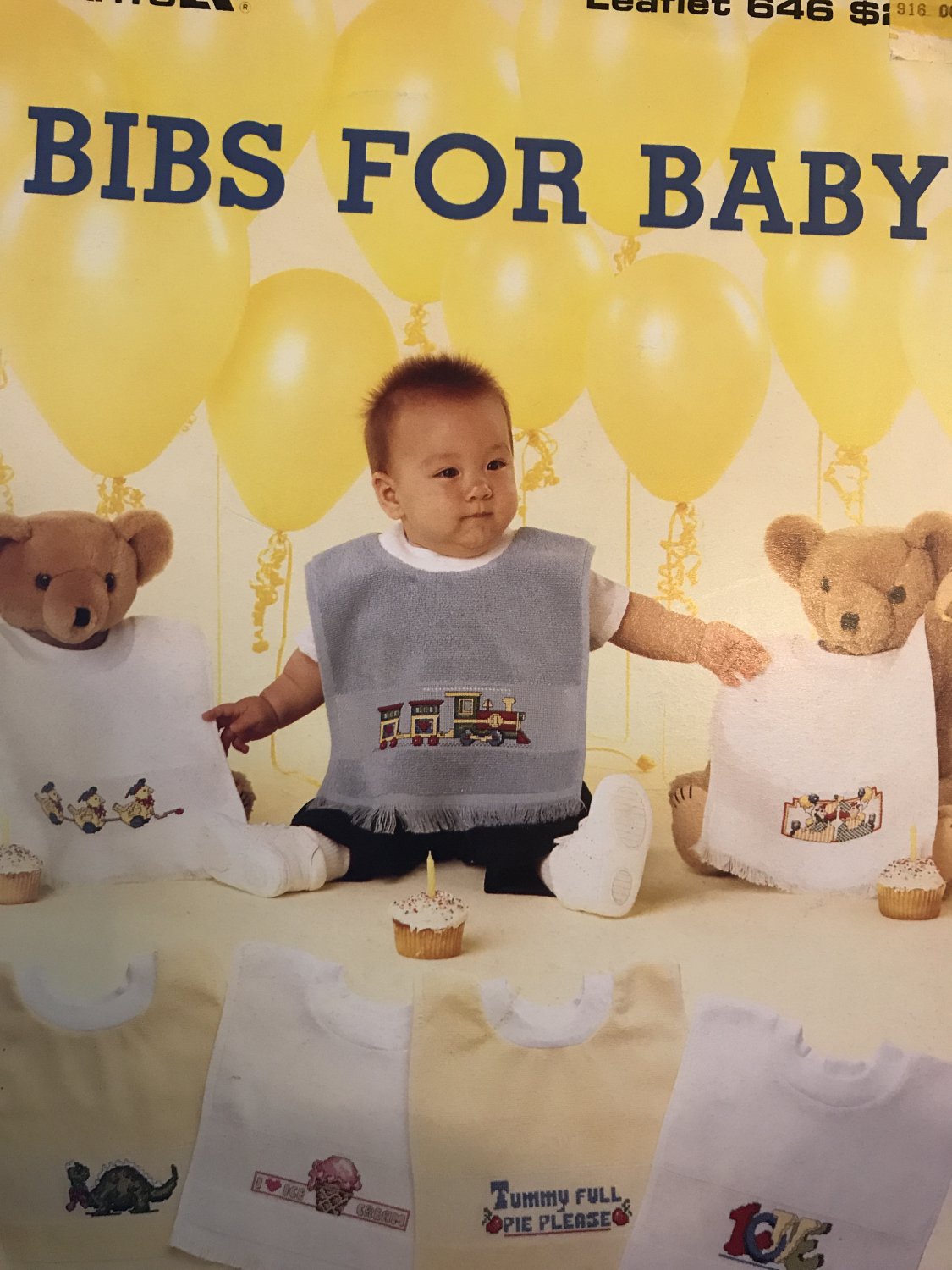 Bibs for Baby Cross Stitch Pattern  Leisure Arts 646