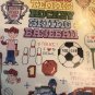 Sports Page Mini Series 7 Cross Stitch Pattern Leisure Arts 464 basketball, football, skating