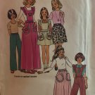 Simplicity 7279 Girls' Skirts Pants with Detachable Ruffle Bib Sewing Pattern size 8