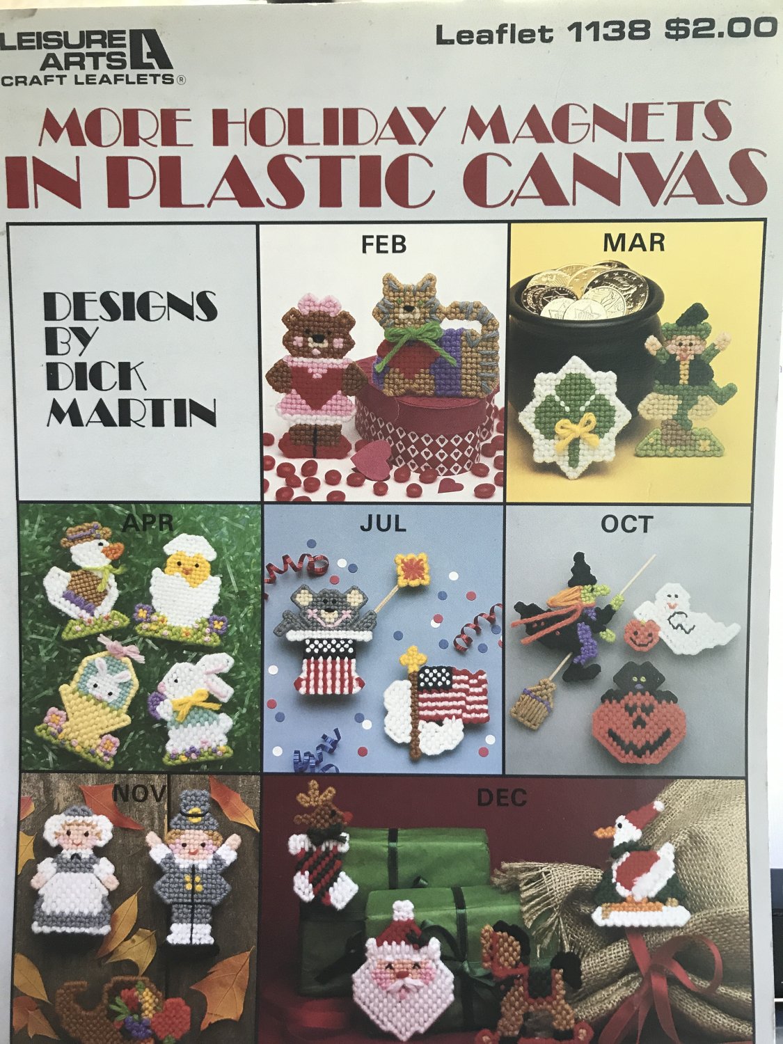 More Holiday Magnets for Plastic Canvas by Dick Martin Leisure Arts 1138