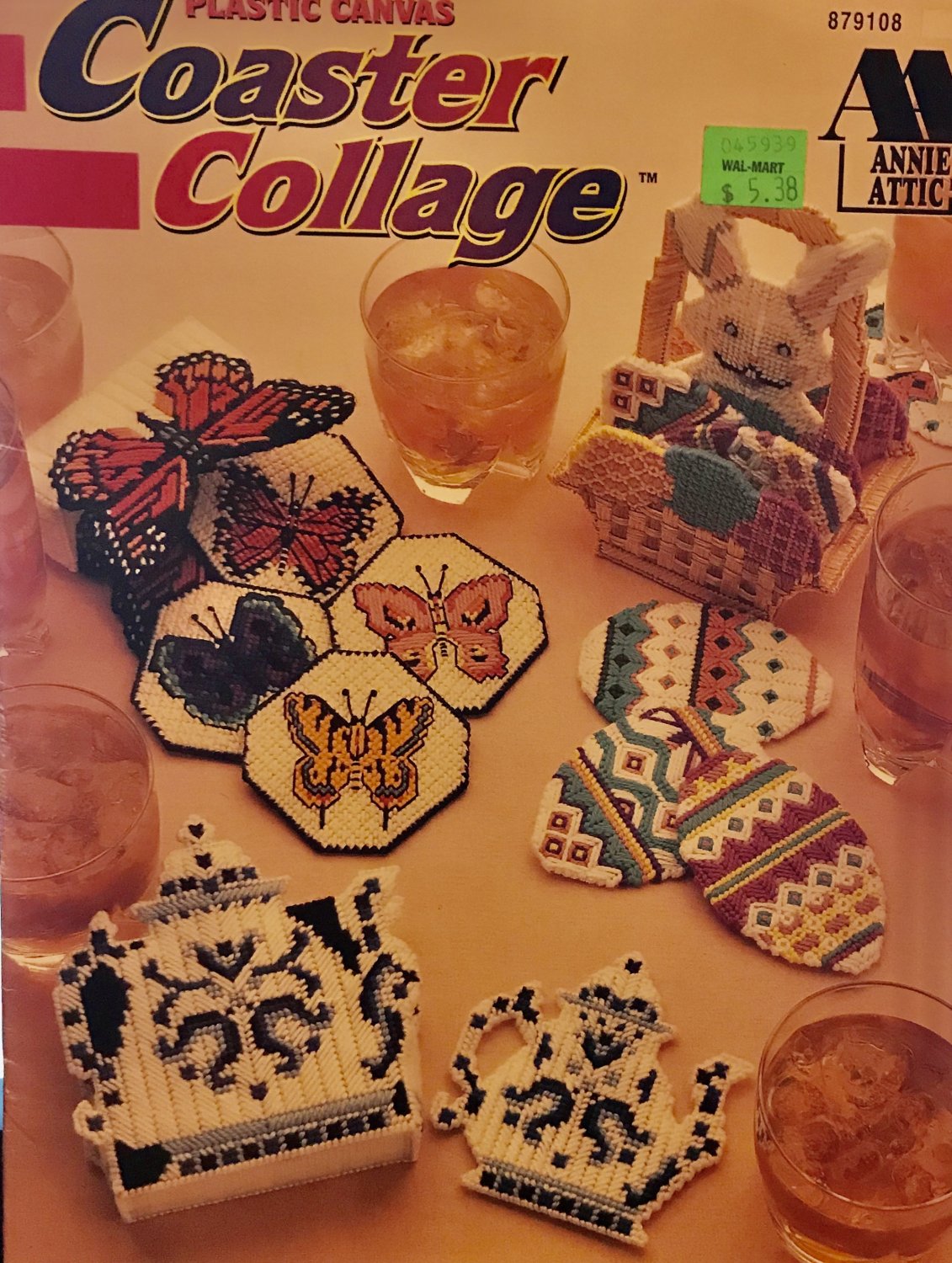 Coaster Collage Plastic Canvas Pattern Annie's Attic 879108