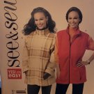 Butterick B5698 Misses" Unlined Vest and Jacket Sewing Pattern Size S M L
