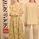 Butterick 5121 Misses' Pajama Top, Pants and gown Sewing Pattern Size 16 - 22