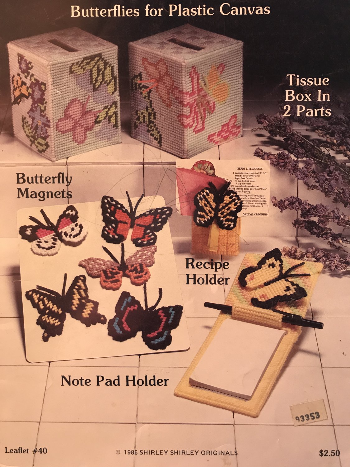 Butterflies for Plastic Canvas Leaflet 40, Shirley Shirley Originals