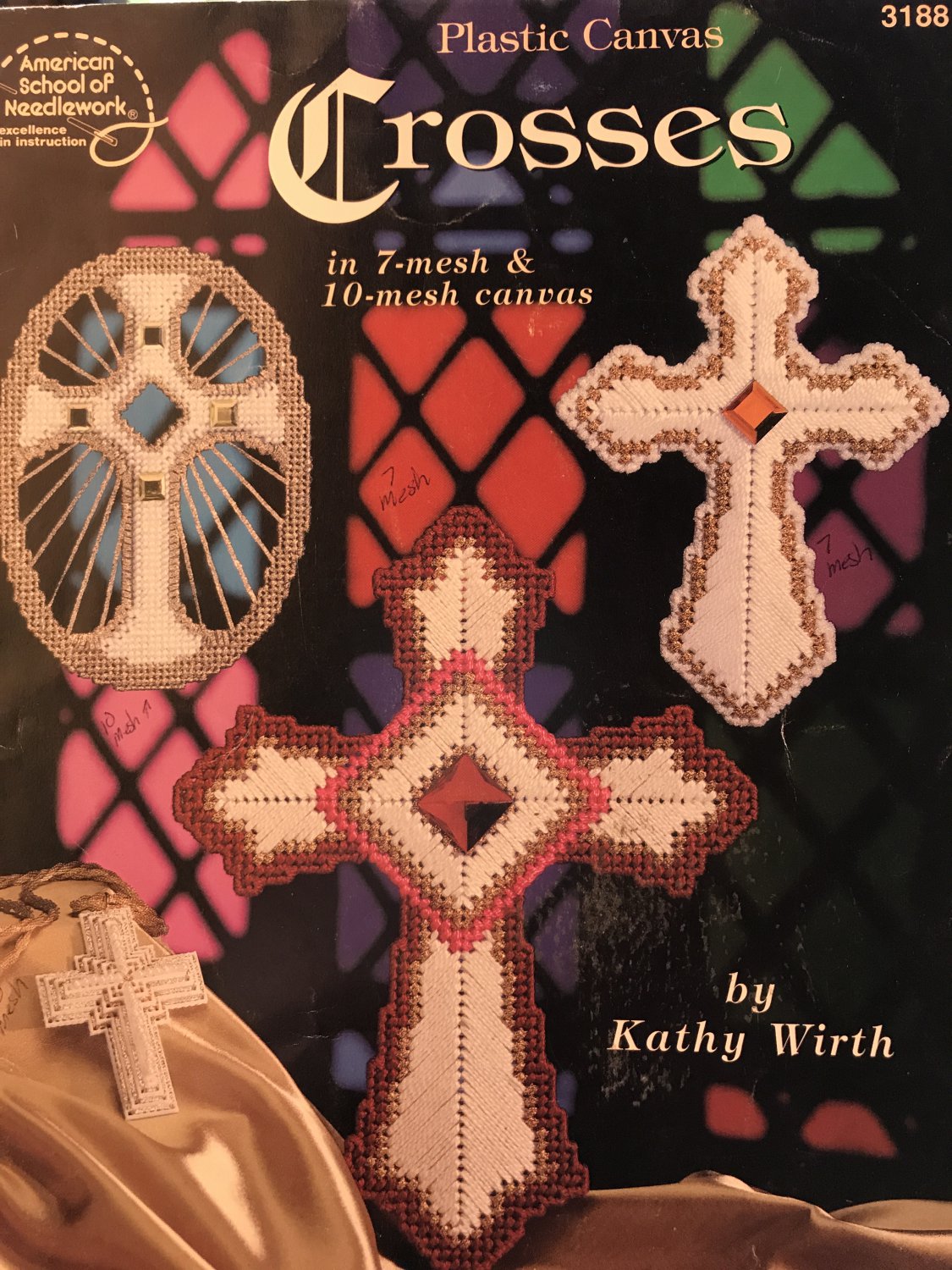Plastic Canvas Crosses Pattern Booklet American School of Needlework 3188