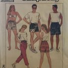 Simplicity 9465 Easy to Sew Surfer Shorts in 3 lengths sewing pattern for sizes XS to Large